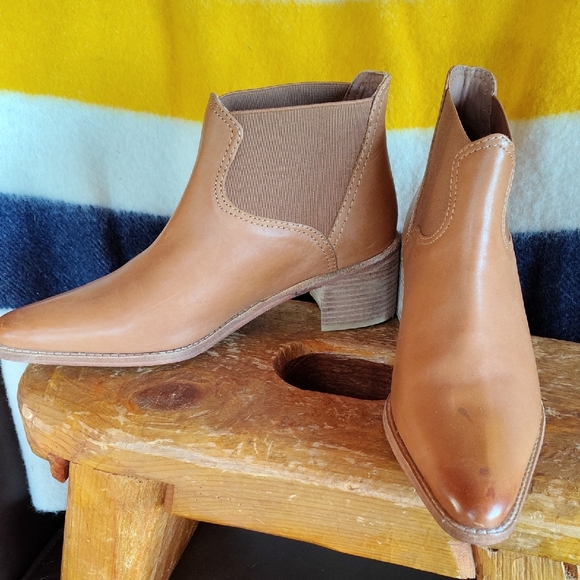 Roolee Brown Leather Ankle Boots Women's Size 10 - Picture 5 of 12